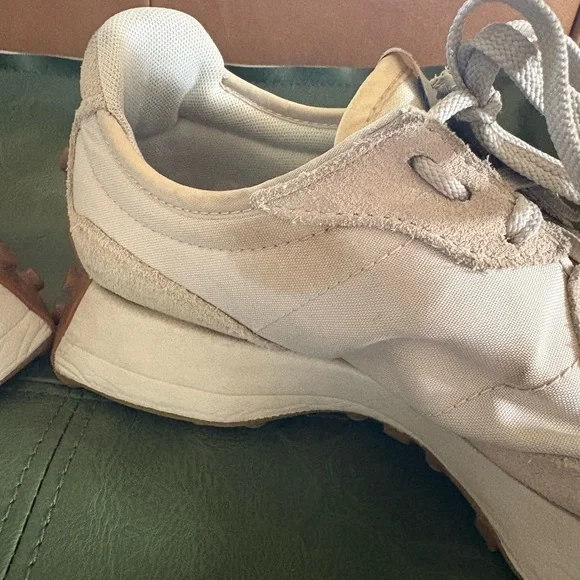 New Balance Beige and Green Women's Sneakers - Picture 4 of 7